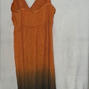 Orange, blue,tan maxi dress. Size small. Great for a summer outing day/evening.